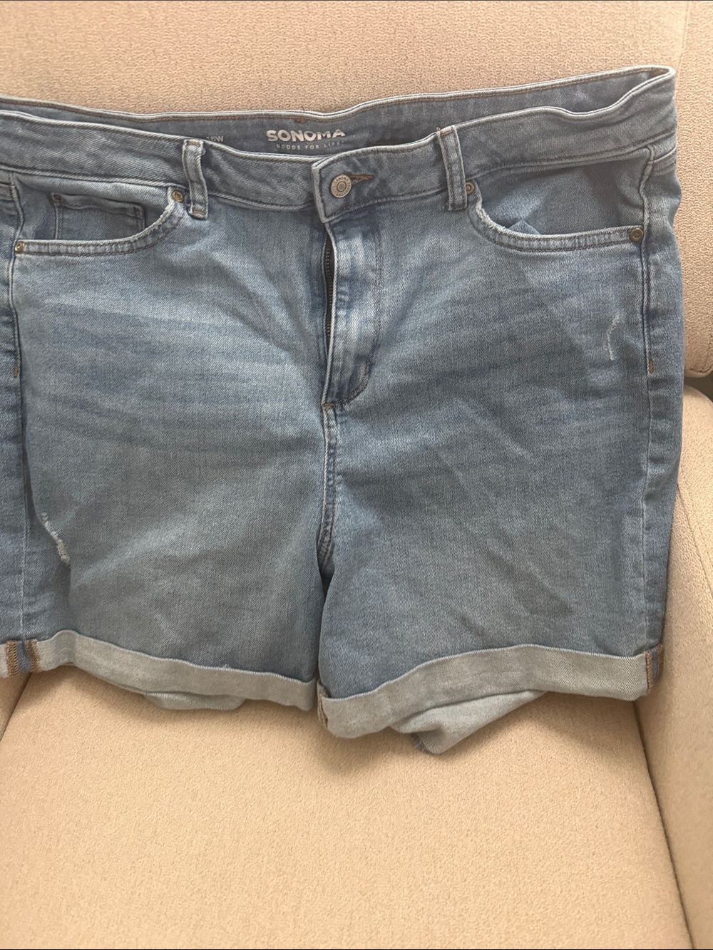 Sonoma Light Blue Rolled Cuff Denim Shorts